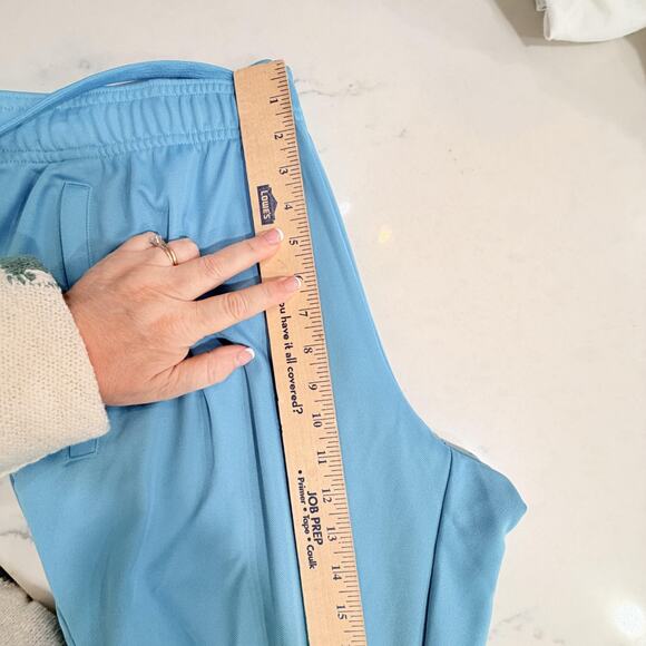 Adidas Track Pants Mens XL Blue AEROREADY Entrada Training Tapered 3 Stripe - Picture 11 of 12